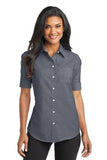 Port Authority® Ladies Short Sleeve SuperPro™ Oxford Shirt. L659.