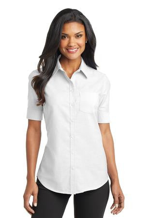 Port Authority® Ladies Short Sleeve SuperPro™ Oxford Shirt. L659.